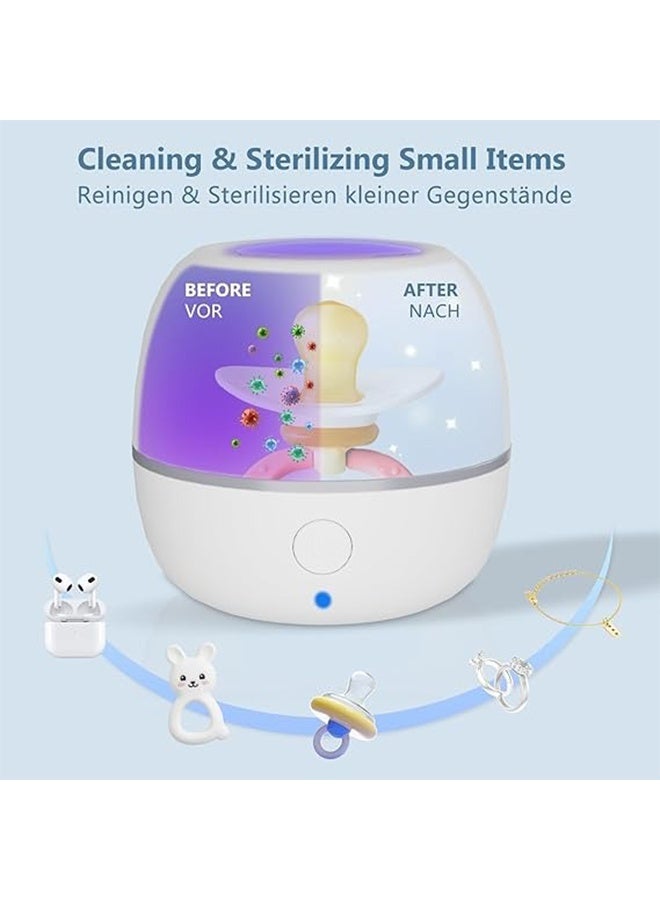 DAKS Portable UV-C Sterilizer Box for Baby Pacifiers, Bottle Nipples, Dentures – USB-C Rechargeable Mini UV Sanitizer with Auto-Clean, 4 UVC Beads, 70 Cycles Battery – Travel-Friendly & BPA-Free - Image 3