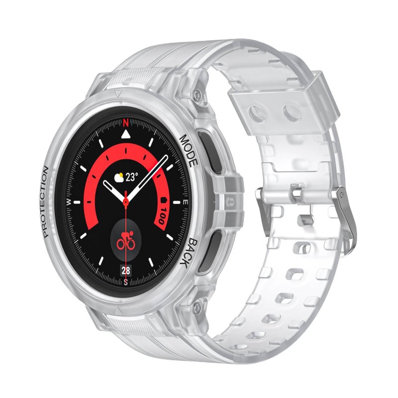 GLX سوار ساعة ذكية متوافق مع Samsung Galaxy Watch 5 Pro بملاءمة قابلة للتعديل وحزام بديل للاستخدام اليومي باللون وردي قابل للتعديل باللون الوردي - Image 5