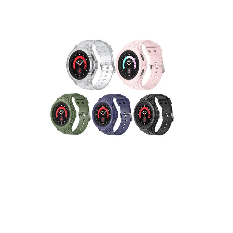 GLX سوار ساعة ذكية متوافق مع Samsung Galaxy Watch 5 Pro بملاءمة قابلة للتعديل وحزام بديل للاستخدام اليومي باللون وردي قابل للتعديل باللون الوردي - Image 3