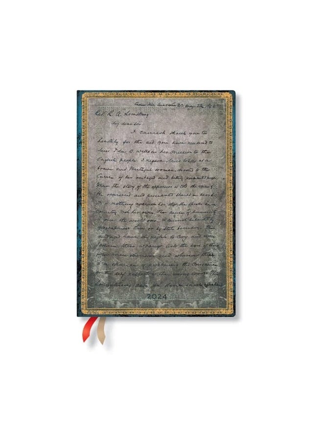 Frederick Douglass, Letter for Civil Rights (Embellished Manuscripts Collection) Midi 12-month Dayplanner 2024  - Image 1