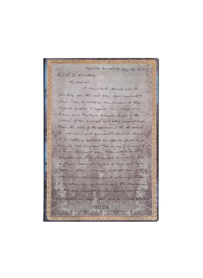 Frederick Douglass, Letter for Civil Rights (Embellished Manuscripts Collection) Midi 12-month Dayplanner 2024  - Image 4
