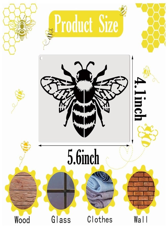 Devasya Crafts Honeycomb Bee Stencils for Wood, Wall, Cake & More - Reusable Queen Bee Patterns (13 A6) - Image 2