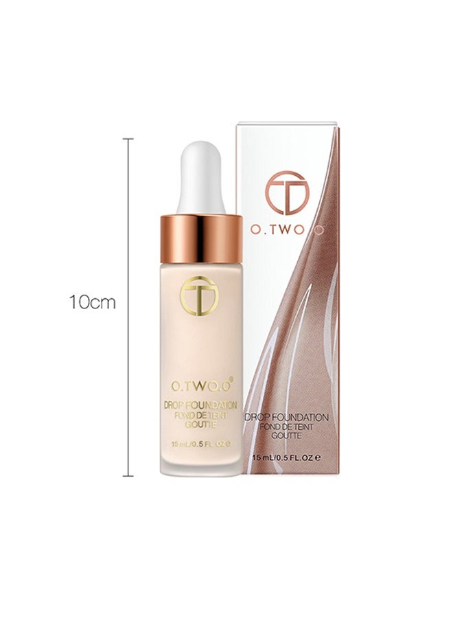O.TWO.O - Face Base Whitening Oil-Control Dropper Liquid Foundation 01 Beige-15ml - Image 1