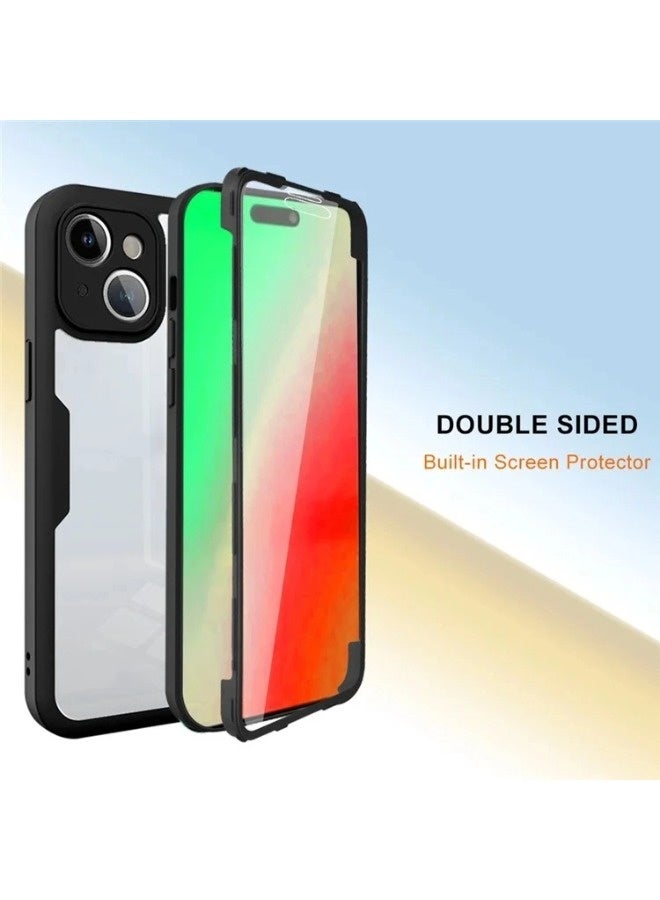 ShebSheb Designed for iPhone 15 Case, Full Body Rugged Case with Built-in Touch Sensitive Anti-Scratch Screen Protector, with Camera Lens Protector - Image 3