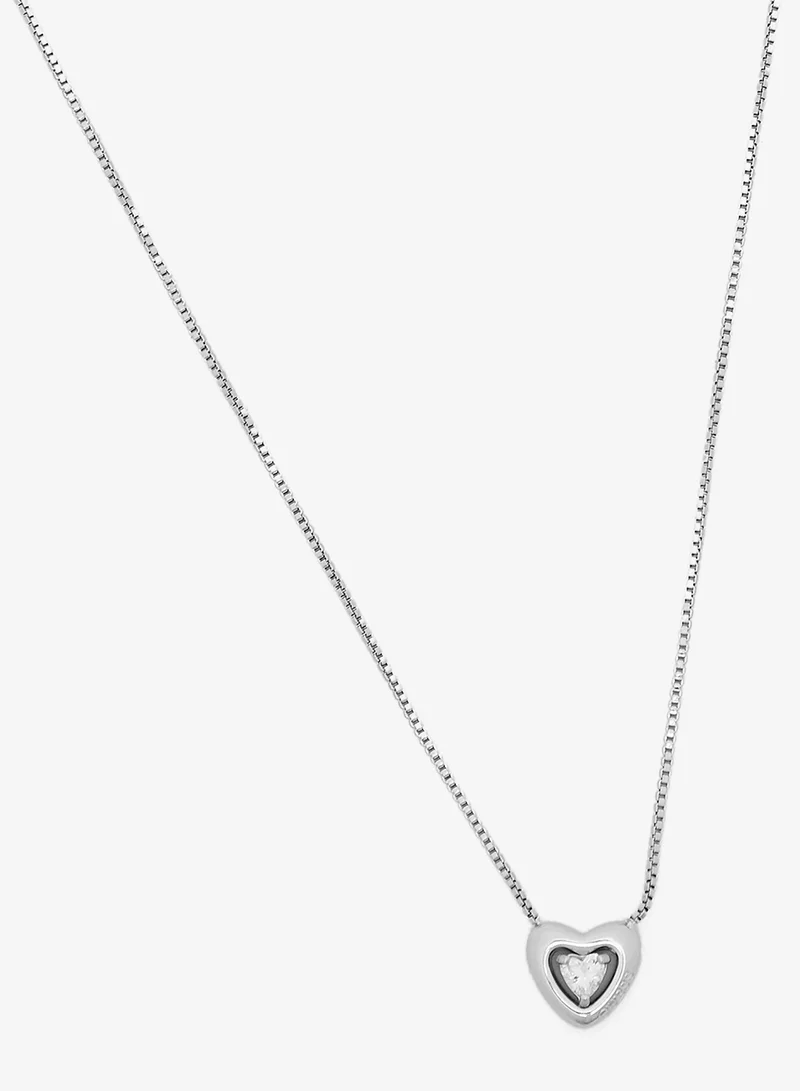 GUESS Crystal Heart Chain Necklace