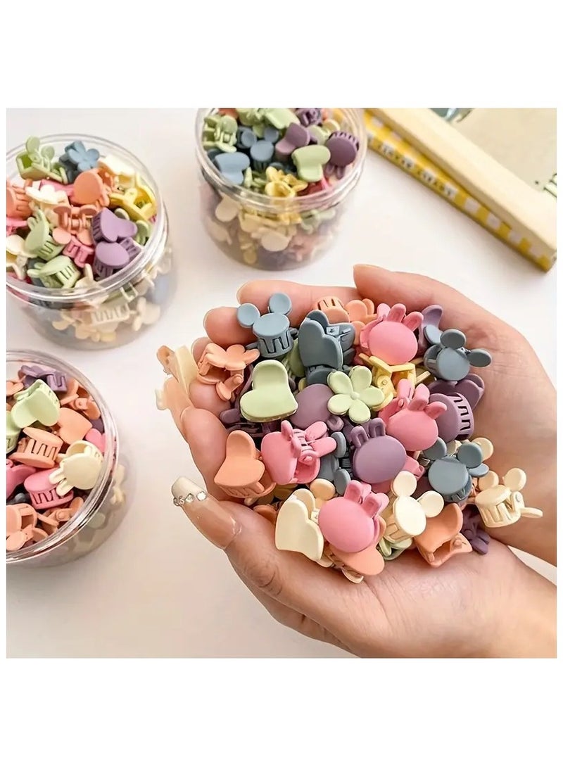 50pcs Small Hair Claw Clips For Girls And Women,Cute Flower Tiny Claw Clips for Thin Hair Assorted Color Hair Styling Accessories - Image 2