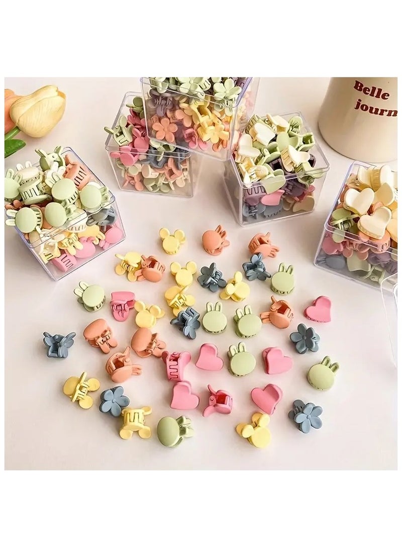 50pcs Small Hair Claw Clips For Girls And Women,Cute Flower Tiny Claw Clips for Thin Hair Assorted Color Hair Styling Accessories - Image 3