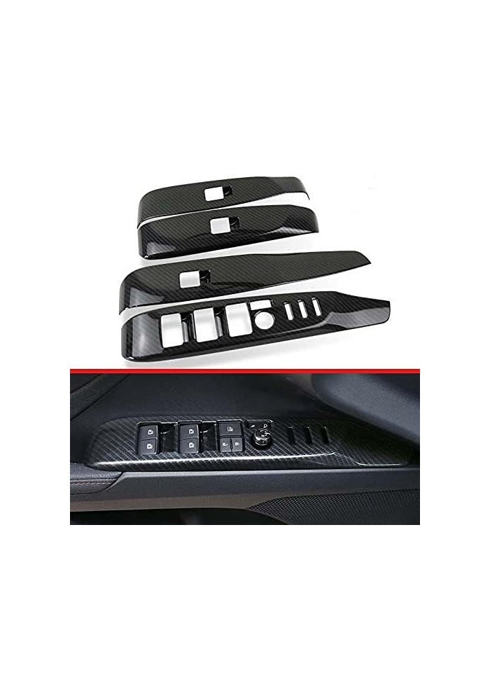 Yurefax Carbon Fiber Door Window Switch Trim for Toyota Camry - Image 3