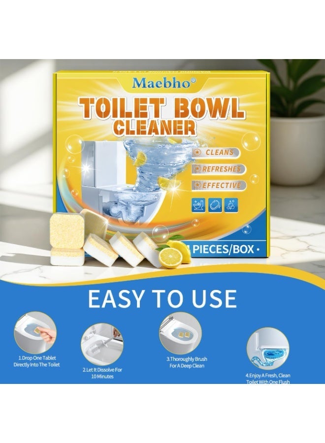 Maebho Toilet Bowl Cleaner Tablets (24 Count), Septic Safe, Eco-Friendly Drop-in Tablets for Continuous Cleaning, Powerful Stain & Limescale Remover with Long-Lasting Fresh Scent - Image 5