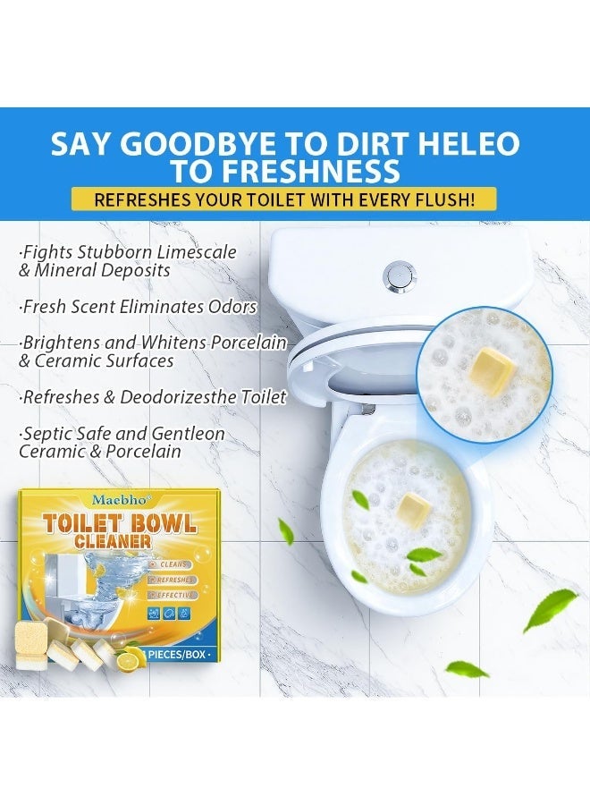 Maebho Toilet Bowl Cleaner Tablets (24 Count), Septic Safe, Eco-Friendly Drop-in Tablets for Continuous Cleaning, Powerful Stain & Limescale Remover with Long-Lasting Fresh Scent - Image 3