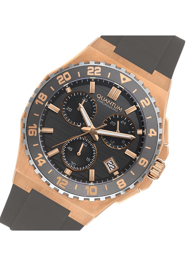 Quantum Men's Silicone Chronograph Watch PWG1147.866 - 43.5 mm - Image 4