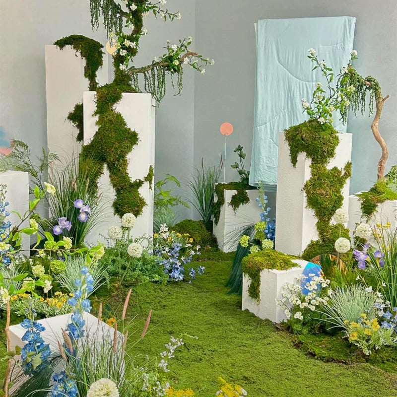 NAHARO 65.8 sq ft Artificial Moss Mat - Realistic Faux Green Moss Grass for Indoor & Outdoor Decor - Soft, Lush & Natural Looking Turf for Fairy Gardens, Home, Office, Patio, Wedding & DIY Crafts - Image 2