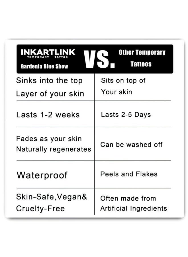 INKARTLINK Tattoo Tech, 2 Half Permanent Tattoo Sheets Medium Temporary Tattoos, Last 1 To Week, Waterproof, Realistic Appearance, No Sticker, Reflection (Butterfly) - Image 5