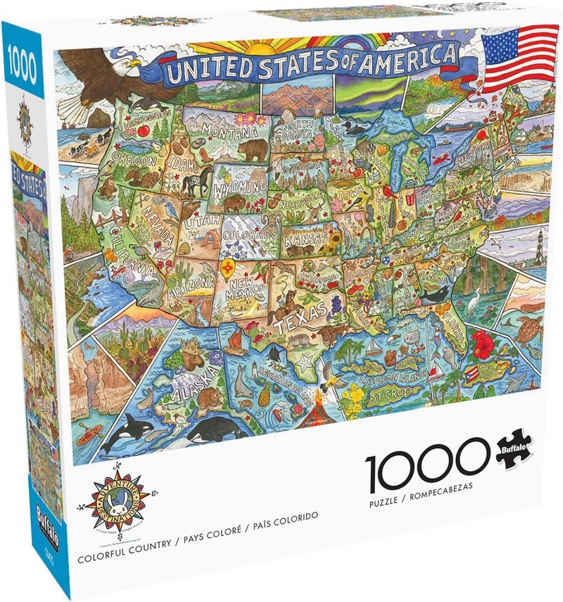 Buffalo Games Carrie Wagner Colorful Country 1000 Piece Jigsaw Puzzle for Adults Challenging Puzzle Perfect for Game Nights Finished Size is 2675 x 1975