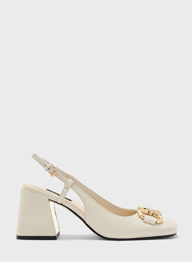 ناين ويست Ankle Strap Low Heel Platform Sandals
