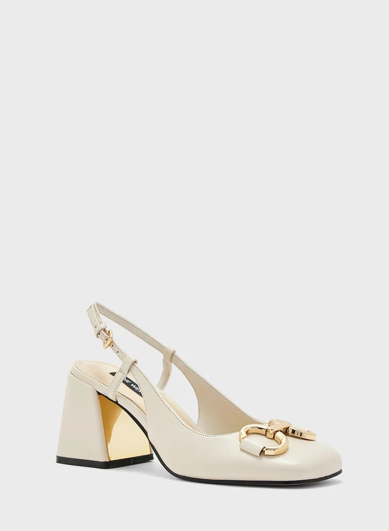ناين ويست Ankle Strap Low Heel Platform Sandals