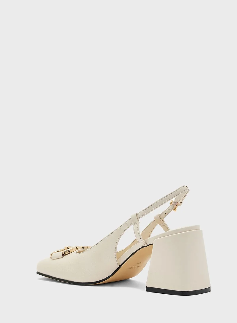 ناين ويست Ankle Strap Low Heel Platform Sandals