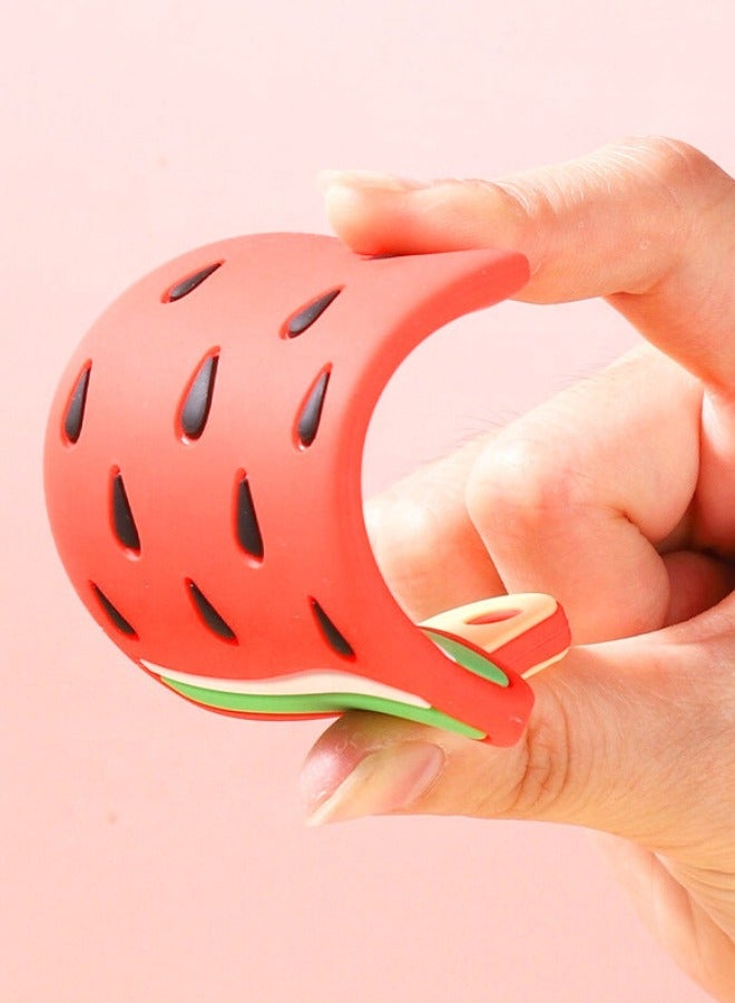 تويسو عضاضة البطيخ للأطفال من تويسو سيليكون - لعبة مضغ خالية من مادة BPA للأطفال من عمر 3-12 شهرًا، تصميم مضاد للسقوط، مهدئ للثة وآمن ومتين للأولاد والبنات - Image 4
