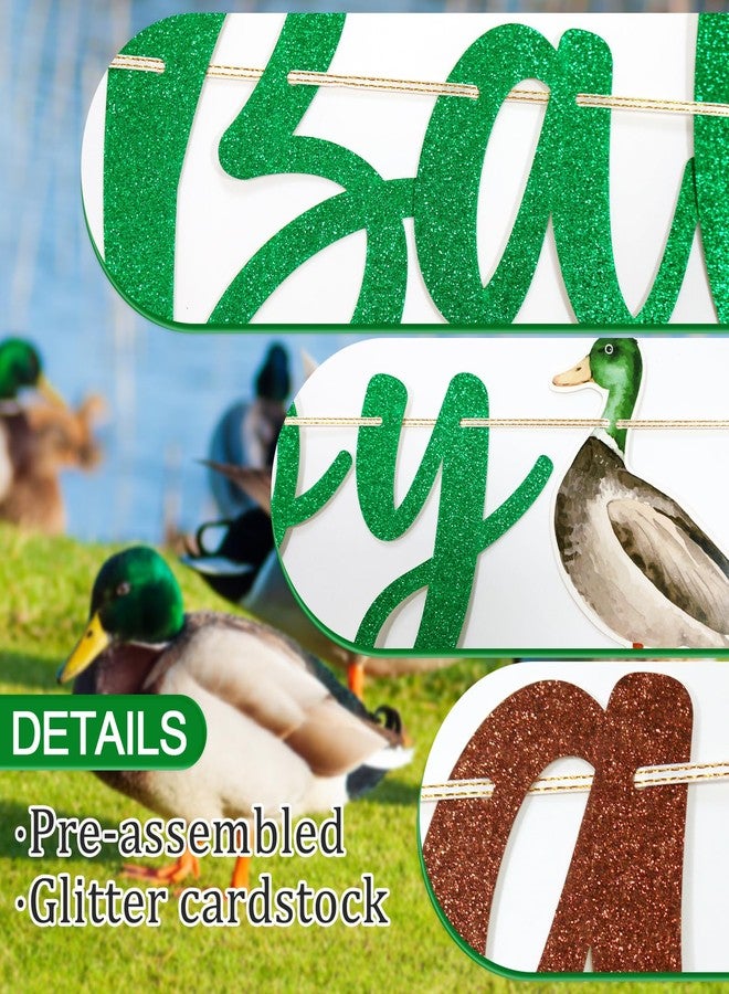 FOZEE Mallard Duck Baby Shower Decorations - A Baby Boy is on the Way Banner - Boy Hunting Duck Party Decorations - Hunting Baby Shower Decor - Image 3