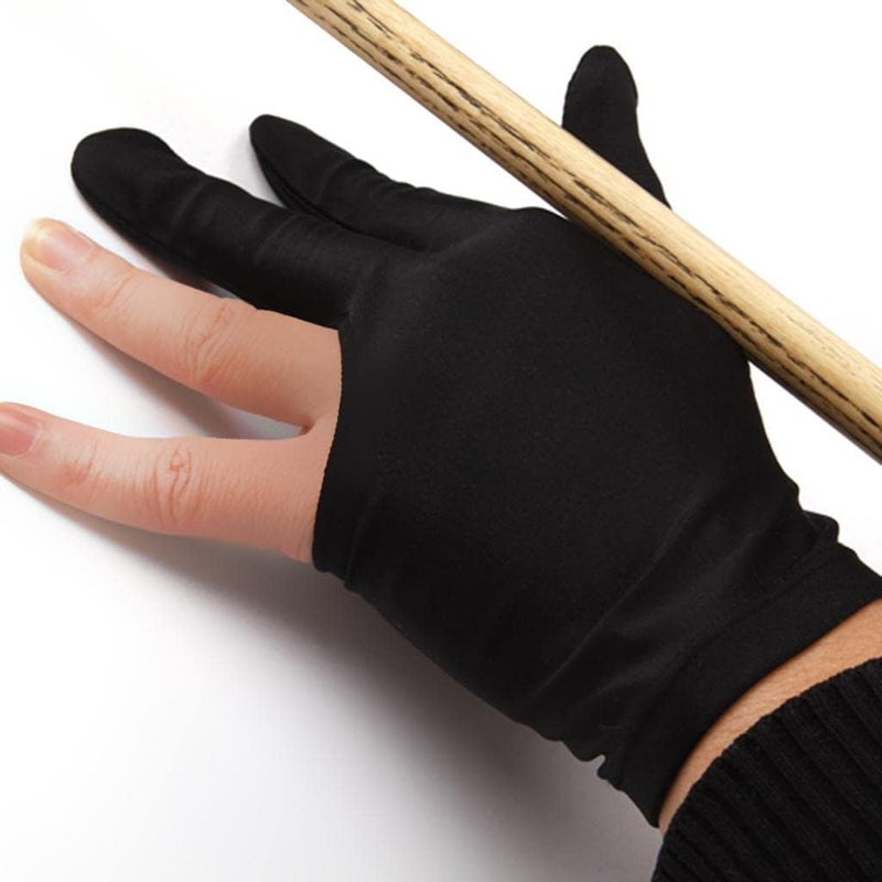 klarako 3-Finger Billiard Hand Gloves Black Nylon Handles - Image 1