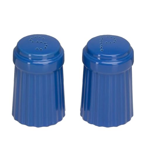 Omniware Simsbury Salt & Pepper Shaker Set - 6oz Stoneware Dispensers with Distinctive "S" & "P" Lids, Dishwasher Safe & Coated in a Lead-Free Glaze - Classic Kitchen Essential (Simply Blue) - Image 1
