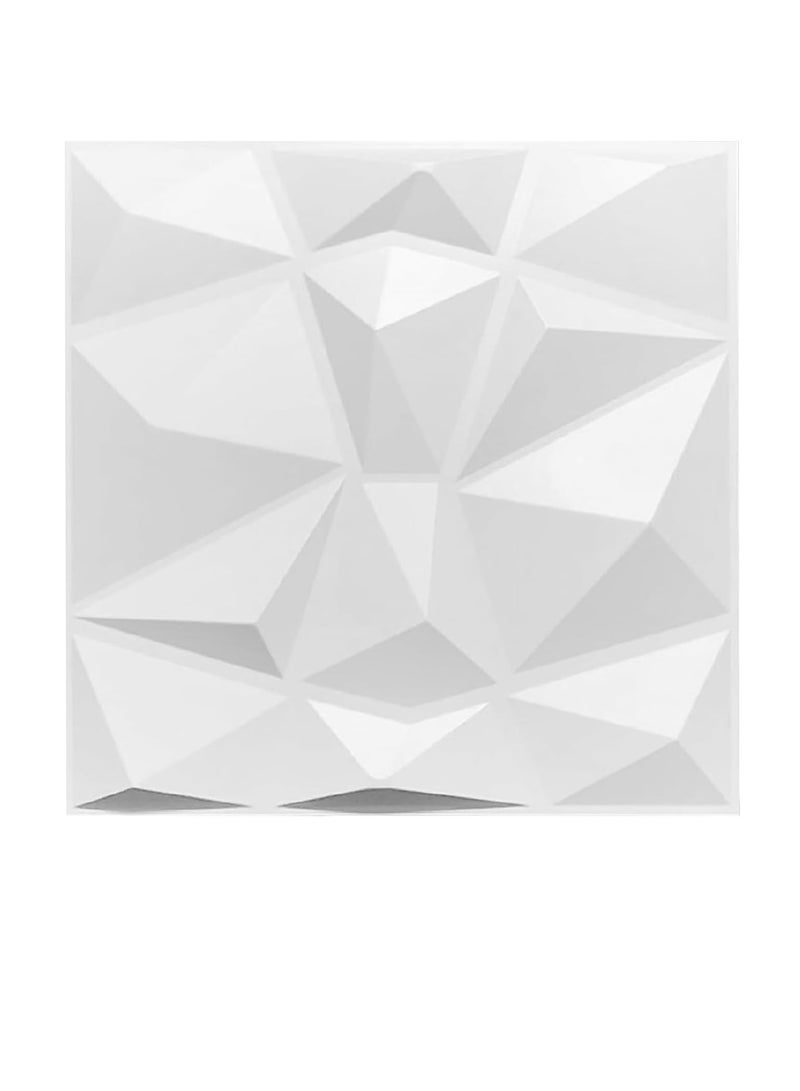 MissTiara 10 pcs Diamond Design PVC 3D Wall Panels with 50M Double-Sided Adhesive, Suitable for Kitchen,  Living Room,  Bedroom,  Bathroom,  Office and Various Places,  50*50cm Each  - Image 3