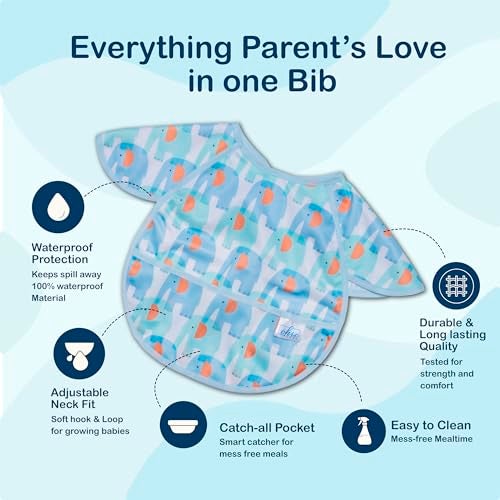 Chic Buddy Bibs for Baby Boys & Girls 6 to 36 Months | Pack of 2, Adjustable Sleeveless Feeding Bibs with Pocket (Woodland Collection) - Image 5