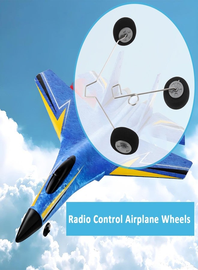 Briny River 5 Pair Front and Rear RC Plane Wheels Compatible with Foam Fighter F22 Su27 HW33 Radio Remote Control Plane - Image 2