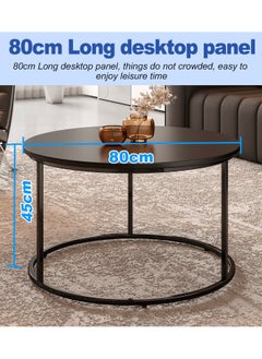 80cm new coffee table Side End Table for Living Room, Bedroom, Office, Rustic Brown and Ink Black - pzsku/Z11578F903F8CE3054F36Z/45/_/1731571701/d06020fd-5b78-4a29-8b16-a6951c5cc8c3