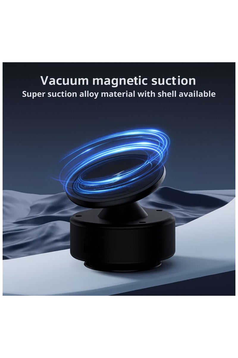 RADSUN Magnetic Vacuum Phone Holder – 360° Rotating Double-Sided Car Mount, Strong Suction for Dashboard, Mirror, Wall, Gym – MagSafe Compatible – Black - Image 4