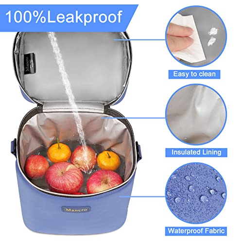 Mancro Breastmilk Cooler Bag with Ice Pack Fits 6 Baby Bottles Up to 9 Ounce, Insulated Baby Bottle Bag with Strap for Nursing Mom Daycare, Blue - Image 4