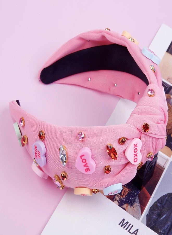 TERSE Valentine Headbands for Women Valentine's Day Hair Accessories Gifts for Her Love Heart Jeweled Headband - Image 5