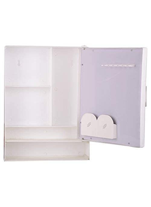 RIYA ENTERPRISE RIYA ENTERPRISE Bathroom Cabinet Single Mirror Door with Storage Shelves White Colour  - Image 5