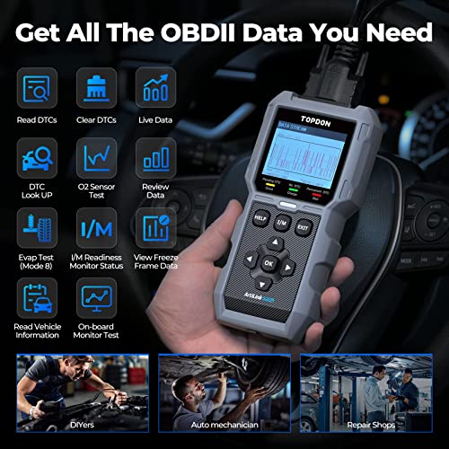 TOPDON AL500B OBD2 Scanner Battery Tester 2 in 1 Code Reader, Full OBDII Diagnosis, 12V Battery Tests & 12V/24V Cranking Tests, Charging Tests, Scan Tool, Car Diagnostic Tool for All OBDII Cars - Image 3