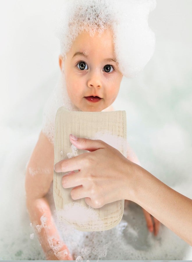 MIGIOL Baby Burp Cloth 100% Cotton Newborn Cotton Muslin Burp Cloth 10x20 inches (White & Coffee 6 Pieces) - Image 5