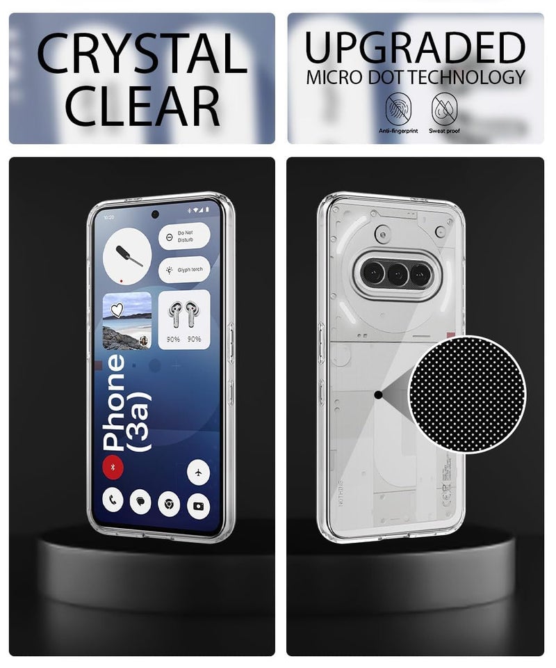 EITANSHA CREATION Crystal Clear Back Case Cover for Nothing Phone 3a 5G | Shockproof Design | Camera Protection Bump | Nothing Phone 3a Back Cover (TPU, Transparent) - Image 5