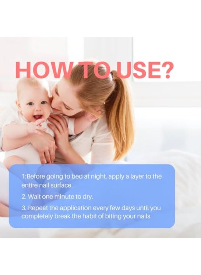 SAUVASINE Anti Nail Biting Polish, Clear Varnish to Discourage Nail Biting and Thumb Sucking for Kids and Adults – Fast Application with Safe, Bitter Taste from Natural Plant Extracts - Image 3