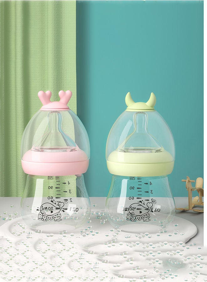 Bibi Baby Feeding Bottle , Material - Borosilicate Glass Food Grade Silicone, Age Group- New Born & Above- 120 ML - Image 2