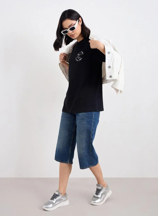 Styli Styli Slogan Print Oversized T-Shirt