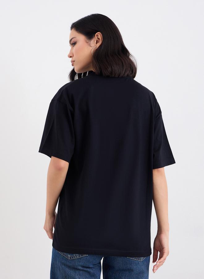 Styli Slogan Print Oversized T-Shirt - Image 4