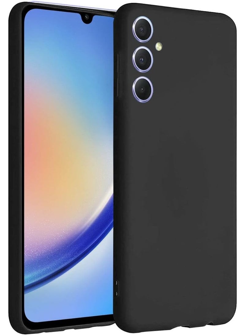Protective Cover For Samsung Galaxy A34 , Slim Fit Soft Back TPU Case Flexible Silicone Cover Compatible For Samsung Galaxy A34 - Black