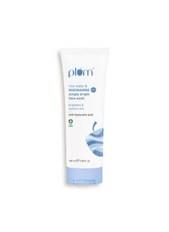 Plum Simply Bright 2% Niacinamide Face Wash With Rice Water | Brightens Skin | Softens & Smoothens Skin | Gentle & Non-Drying | Women & Men | 100% Vegan | 100 Ml  - Image 1