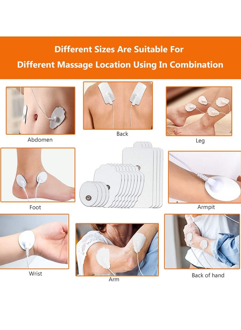 TENS Unit Replacement Pads TENS Pads Standard 3.5mm SnapOn Connector Electrode Pads Self Adhesive Electro Therapy Patches for Electrical Stimulation  NonIrritating Stim Tens Unit Pads（8PCS）