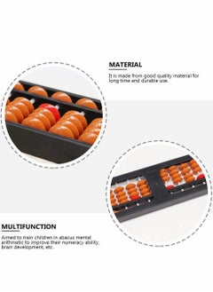 KASTWAVE 2pcs Vintage Wooden Abacus 13 Rods Wood Soroban with Reset Button Chinese Japanese Calculator Counting Tool for Kid Educational Brain Teaser Toys Gift Brown  - Image 3