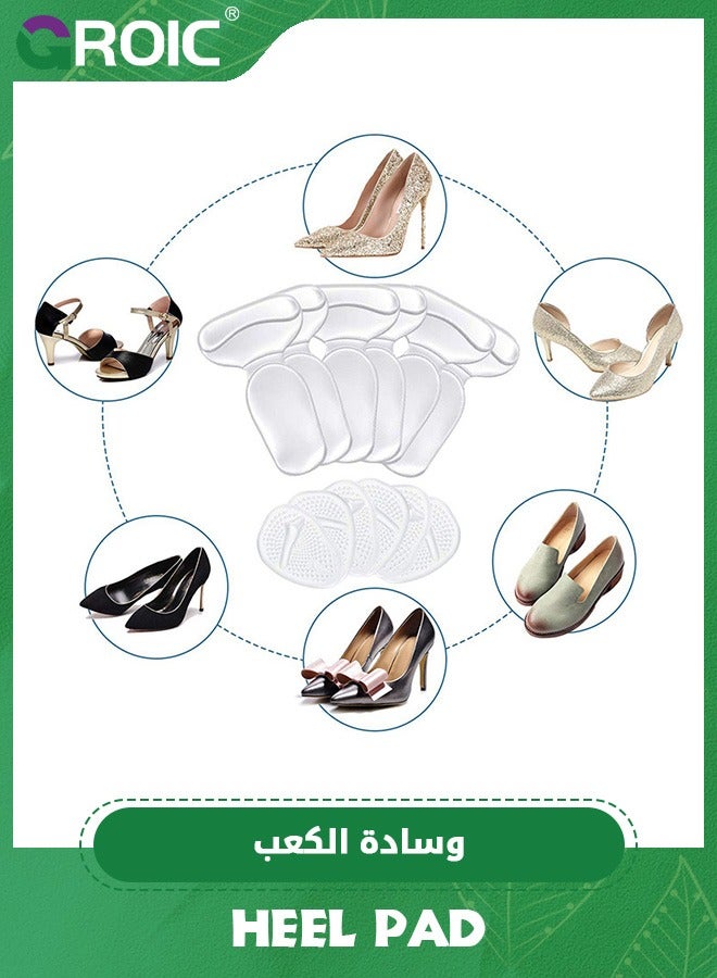 GROIC Heel Pad and Metatarsal Pad, Silicone Insole for High Heels, Wear-resistant Anti-slip Half-size Pad, Transparent Invisible Massage Shock Absorption Heel Sticker,Foot Care Protector - Image 4