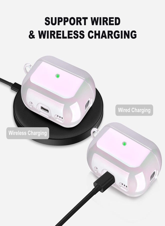 AIRSPO AirPods Pro 2nd Generation Case Cover Clear Lasher Hard PC Protective Case Colorful AirPod Pro 2 Cover Skin Compatible with Apple AirPods Pro 2 with Keychain (Glittery White) - Image 5