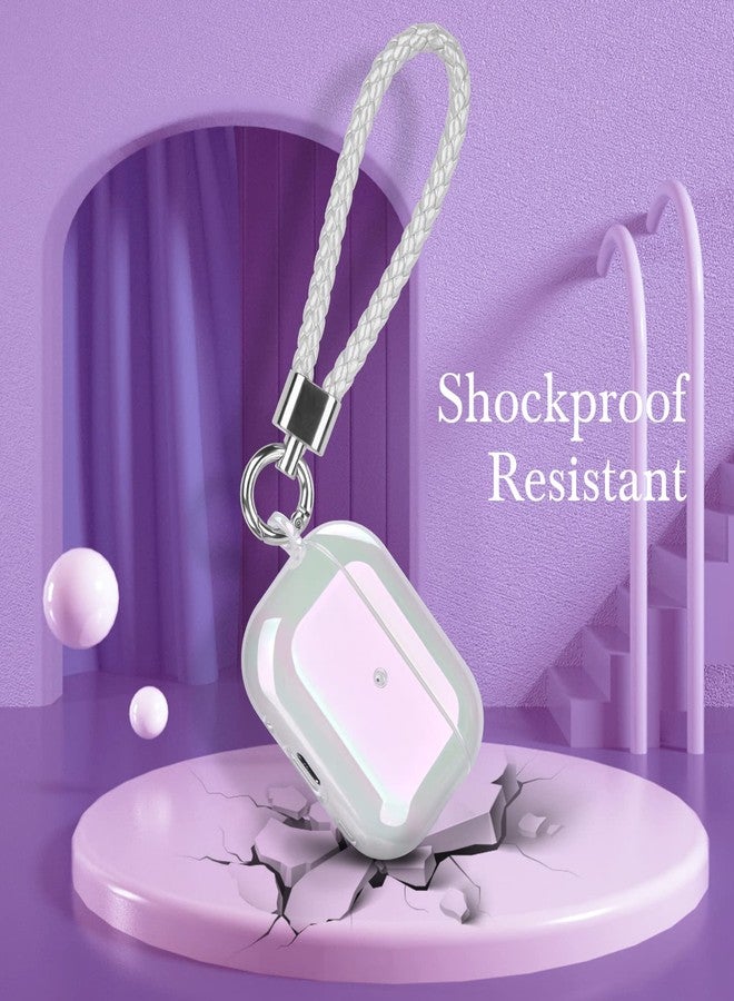 AIRSPO AirPods Pro 2nd Generation Case Cover Clear Lasher Hard PC Protective Case Colorful AirPod Pro 2 Cover Skin Compatible with Apple AirPods Pro 2 with Keychain (Glittery White) - Image 4