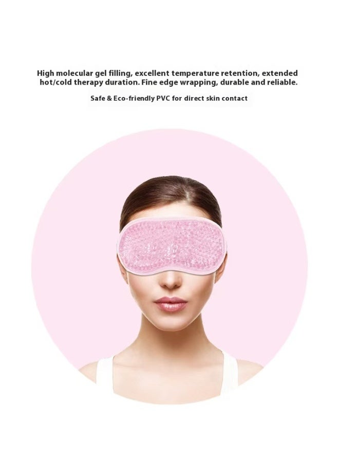 Hot And Cold Therapy Gel Beads Ice Eye Mask Cooling Gel Ice Eye Mask Reusable Hot Cold Pack Compress For Stress Relief Headaches Migraines Puffiness Dark Circles Puffy Eye And Dry Eyes Pink - Image 3