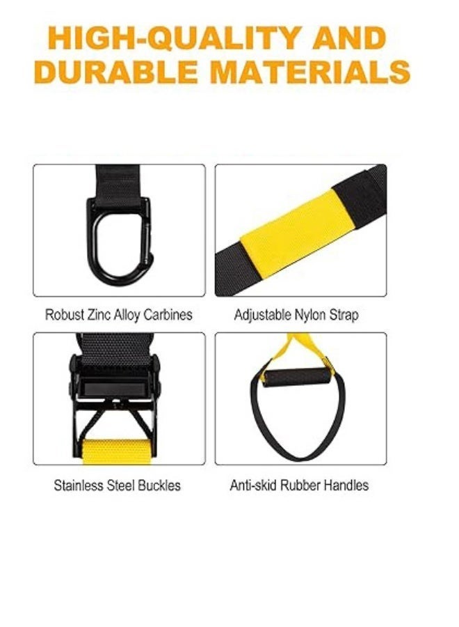 fdsport Suspension Training Set, Full-Body Resistance Trainer, Suitable for All Levels, Indoor and Outdoor Use, Adjustable Training Belts, Maximum Weight Capacity 500 Kg, Multi-functional Home Fitness Equipment - Image 3