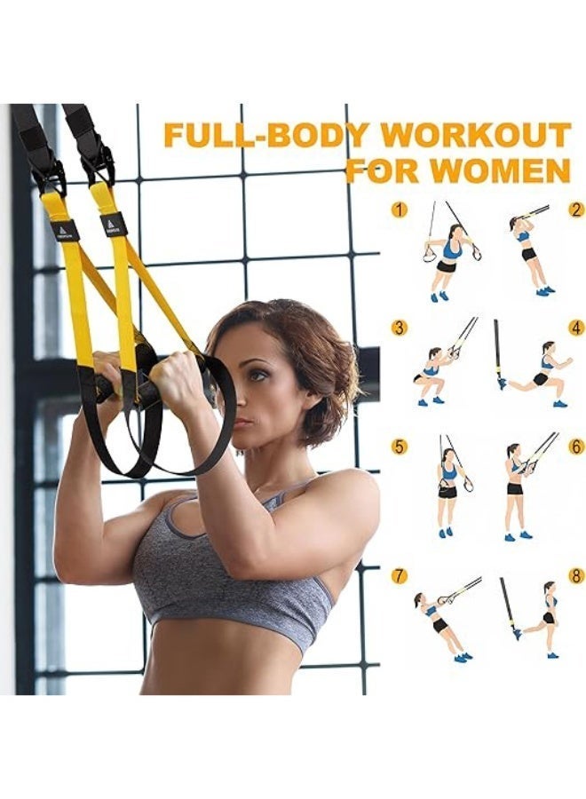 fdsport Suspension Training Set, Full-Body Resistance Trainer, Suitable for All Levels, Indoor and Outdoor Use, Adjustable Training Belts, Maximum Weight Capacity 500 Kg, Multi-functional Home Fitness Equipment - Image 5